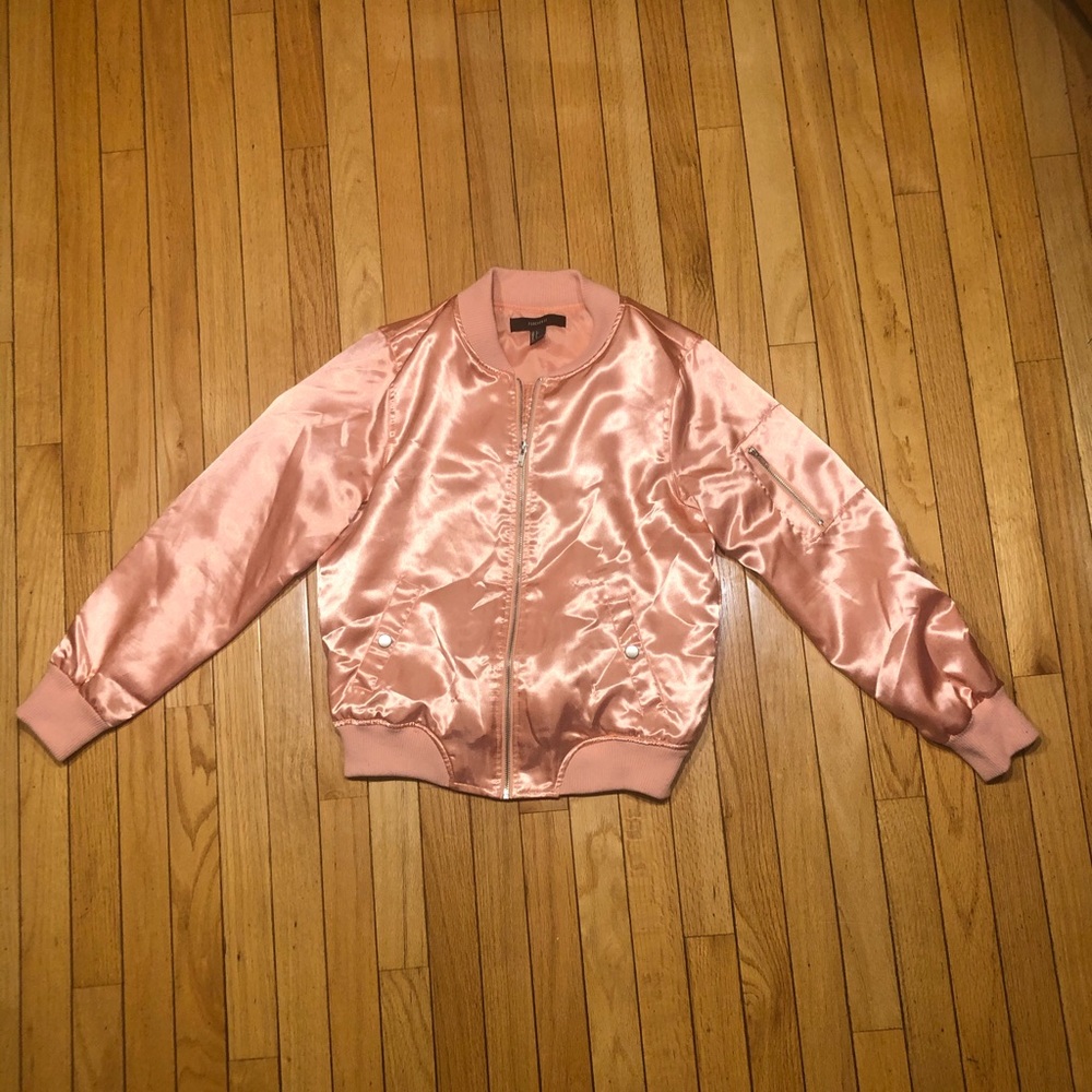 Shiny Pink Bomber Jacket